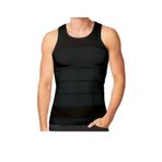 6012 Erkek Beden Inceltici Korse Atlet Tekli, Siyah, L/XL