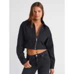 60748 Crop Ceket-Siyah - 36