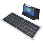 60A Denetleyici Egzoz fanı Ile 10W güneş Paneli RV Tekne Düzlemi uyduları Için çift USB Dişi bağlantı noktaları, Cep Telefonlarının, MP3 çalarların Ve Paspasların güneş şarjı
