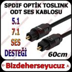 60cm Fiber Optik Ses Kablosu Altın Uçlu OD:2.2