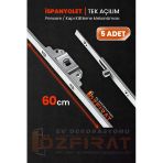 60cm Tek Açılım İspanyolet – PVC Pimapen Kapı Pencere Kilidi – (5 Adet)