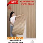 60CM x 280CM 1 Adet Kendinden Yapışkanlı Açık Kahverengi Lambiri Desenli Duvar Paneli Kağıdı YG005 - 60 x 280 cm