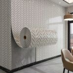 60Cm X 3 Metre Tek Parça Mat Dokulu Yapışkanlı Duvar Paneli Kağıdı Silinebilir Salon Ofis Cyczt00172