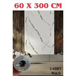 60Cm X 3 Metre Tek Parça Yapışkanlı Rulo Mermer Desenli Duvar Paneli Kağıdı Silinebilir Cf-1003-Kyra