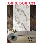 60Cmx300cm Tek Parça Yapışkanlı Rulo Mermer Desenli Duvar Paneli Kağıdı Silinebilir Cf-1001-Nexo