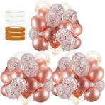 60'lı Paket Dandy Dekor Gül Altın Balonlar + Konfeti Balonları | Partiler için Rosegold Balonlar | Gelin ve Bebek Duş Balon Süslemeleri | Lateks Parti Balonları | Mezuniyet, Nişan, Düğün