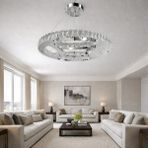 60LIK Kafkas Aurora Gümüş Modern Kristal Avize - 1