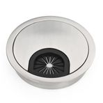60mm Masa Grommet Tel Organizatör Ofis Masaüstü Gromet Çinko Alaşımlı Tel Kablo Delik Kapağı Grommet