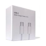 60W USB-C Şarj Kablosu, iPhone 15, 15 Plus, 15 Pro, 15 Pro Max ile Uyumlu, 1 Metre, Hızlı Şarj Destekli, Type-C Bağlantılı