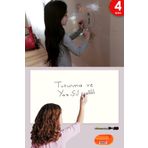60X100 cm 2 Adet Beyaz ve 2 Adet Şeffaf Yazı Tahtası Akıllı Kağıt Tahta + Yazı Tahtası Kalemi+Silgi