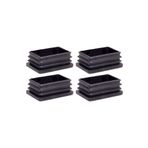 60x100 Mm Plastik Dikdörtgen İçe Geçme Profil Tapası (kutu) (4 Adet)