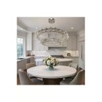 60X35 Gümüş 2 Katlı Yıldız Kenarlı Modern Kristal Avize
