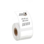 60x40 mm Barkod Etiketi Yapışkanlı 6 Adet Rulo Etiket Termal Barkot Terazi Etiketi 500 lü Barkod Yazıcılarına Uyumludur