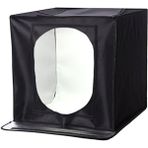 60X60CM Profesyonel Stüdyo Kumandalı LED Işıklı Ürün Fotoğraf Çekim Çadırı - Siyah