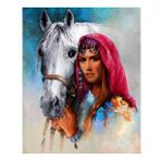 60x75 cm Köylü Güzeli Sayılarla Boyama Seti Rulo Duvar Sticker