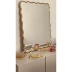 60x75 Dalgalı Asimetrik Duvar Dekor AynasıKonsol Aynası Gold 60 x 75