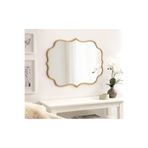 60x80 Duvar Dekor Aynası/Duvar Aynası/Konsol Aynası/Estetik Ayna Gold 60 x 80