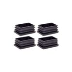 60x80 Mm Plastik Dikdörtgen İçe Geçme Profil Tapası (kutu) (4 Adet)