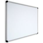 60X85 cm Alüminyum Çerçeveli Askılı Yazı Tahtası, Şık ve Kullanışlı Tasarım - Ahşap - Beyaz - Seçenek 1