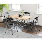 60X90 cm Çam Katlanır Masa ve 4 Sandalye Seti, Şık ve Kullanışlı Tasarım - 60 x 90 cm