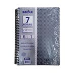 6+1 Ayracli Defter 7 Konulu 210 Yaprak 1 Adet 6 Kareli 1 Cizgili Spralli Plastik Kapak Seperatorlu