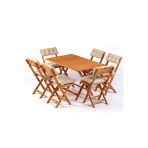 6+1 Minderli Balkon Bahçe Mutfak Bistro Set Katlanır Masa-Sandalye