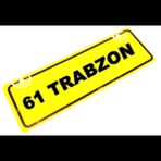 61 TRABZON Yazılı Sarı Dekor Plaka Sök Tak Pratik yeni nesil