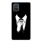611 Samsung Galaxy A51 SM-A515F Desen Gizemli Adam Baskılı Silikon Kılıf