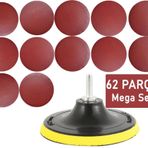 62 Parça 115 Mm Avuç Taşlama Cırt Zımpara Seti + Matkap Aparatı