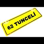 62 TUNCELİ Yazılı Sarı Dekor Plaka Sök Tak Pratik yeni nesil