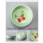 63MLX1 Çin Longquan Seladon Porselen Çin Çay Bardağı ve Tabağı Çay Altın Balık ile Kase 60 ml Seladonlar Crackle Çay Bardağı (Yurt Dışından) - 1 Adet - Renkli - 1 lt