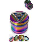 63MM Çok Renkliuzaylı/kurukafa (Karışık) 5 Katmanlı Premium Grinder Manuel Kahve Baharat Öğütücü Parçalayıcı 4 Katmanlı