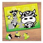 64471 Komik İnekler Çocuklara Özel Puzzle Yapboz Tablo