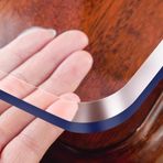 65° Eğimli Kenarlı Şeffaf Yıkanabilir Masa Koruyucu, 2,6 mm Kalın PVC Yumuşak Cam Masa Örtüsü, Su Geçirmez Kahve Masası Matı (80 x 140 cm / 31 x 55 inç)