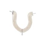 6,5 Mm Choker Zirkon Taşlı Doğal İnci Kolye