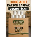 6,5 Oz Karton Bardak | Sıcak & Soğuk Içecekler Için Dayanıklı 3.000 Adet - Beyaz