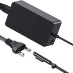 65 W Yüzey Şarj Kablosu, 15V 4A 65 W Microsoft Surface Pro Şarj Kablosu Yüzey Dizüstü Bilgisayar için 4/3/2/1, Yüzey Kitap1/2, Surface Pro X/Pro 8/Pro 7/Pro 6/Pro 5/Pro 4, Surface Go, USB Portlu