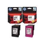 650 SİYAH VE RENKLİ KARTUŞ SETİ (HP CZ101A +HP CZ102A)