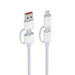 65W Deira 4 İn1 Usb A+Type-C To Type-C+Lightning' Kablo 1M