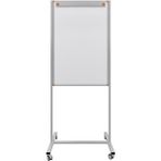 65X100 cm Ayaklı Tek Taraflı Yazı Tahtası, Tekerlekli, Flipcartlı, Beyaz Renk - Ahşap - Beyaz - Seçenek 1