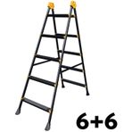 6+6 Basamaklı Metal Merdiven Doublestep