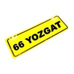 66 YOZGAT Yazılı Sarı Dekor Plaka Sök Tak Pratik yeni nesil