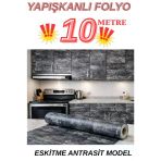 67Cm X 10 Metre 1 Adet Yapışkanlı Rulo Eskitme Desenli Model Mutfak Duvar Kaplama Folyosu Kağıdı