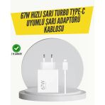67W Turbo Hızlı Şarj Adaptörü Ve Type-C Kablo Güvenli Şarj Teknolojisi Mir80370498