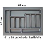 67X49 cm Çekmece Içi Düzenleyici 67 cm Kaşıklık 67 cm Kepçelik (60X40 cm E Kadar Kesilebilir)