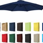 6/8 Kollu Şemsiye Şemsiyesi için Yedek Gölgelik Su Geçirmez UVDayanıklı Polyester Güneşlik Dayanıklı Bahçe Şemsiyesi Üst Kapak Konsol Şemsiyesi için Sarı Kumaş (8 Kaburga)