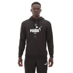 682700-01 Puma Power Graphic Hoodie Erkek Sweatshirt Siyah