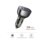 68w Usb Ve Type-c Girişli Çakmaklık Süper Hızlı Şarj Destekli Araç Şarj Aleti