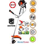 6In1 6 Parça Fonksiyonlu Kömürsüz Seri Benzinli Yan Tip Tırpan Ot Biçme Tırpanı 20Hpx Çelik Motor