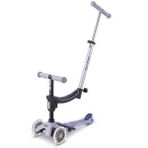6in1 Micro Mini Deluxe Rock&amp;Go 3 Tekerlekli Işıklı Mor Scooter